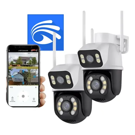 Kit 2 Câmera Dupla Segurança Wifi Ip Externa App Yoosee Nfe Kit 2 Câmera Dupla Segurança Wifi Yoosee