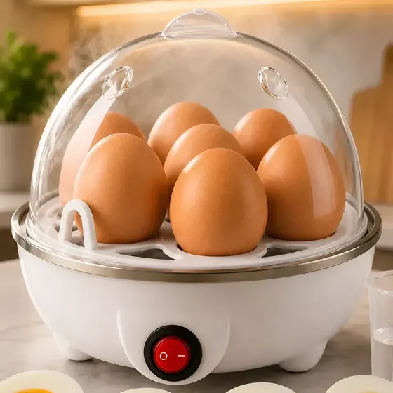 Cozedor Elétrico De Ovos 7 Unidades A Vapor Desliga Sozinho