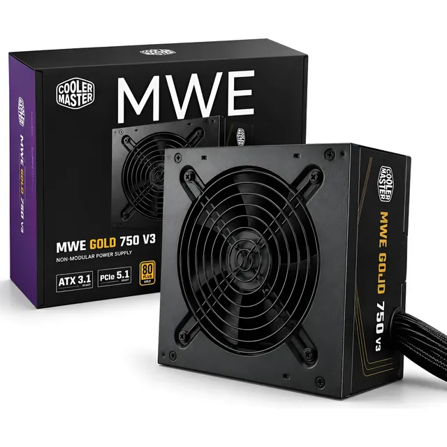Fonte Gamer Cooler Master Atx 3.1 80 Gold 750w V3 Pfc Ativo Preto