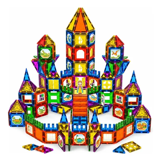 Blocos Magnéticos Construção 7,5cm Brinquedo Educati 103 Pçs