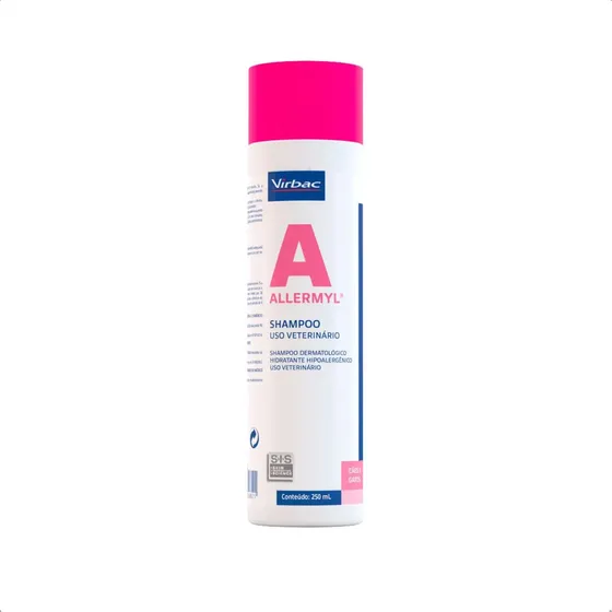 Shampoo Dermatológico Virbac Allermyl 250ml Hipoalergênico