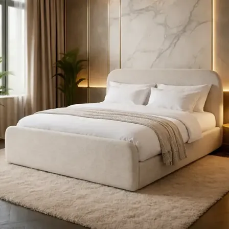 Cama 1,40m Casal Para Quarto Estofada Zara Alto Padrão Luxo