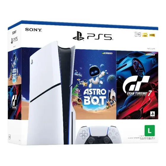 Playstation 5 Slim 1 Tb Versão Mídia Física**brinde Granturismo7 + Astro Bot**