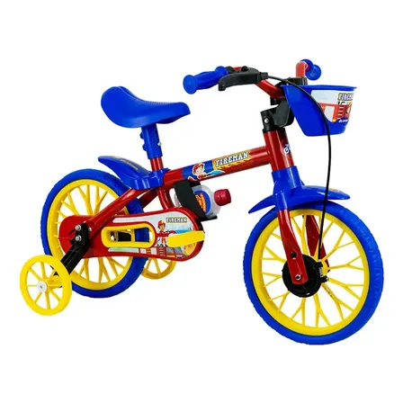 Bicicleta Infantil Black12 Aro 12 1 Marcha Cestinha Nathor Vermelho/azul