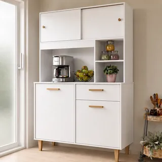 Armário De Cozinha Completa Compacta Com 5 Portas 1 Gaveta Branco
