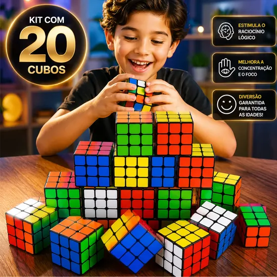 Kit 20 Cubo Magico Lembrancinha Brindes Atacado Aniversario