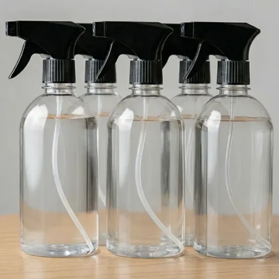 Kit 5 Borrifadores Pulverizador Spray 500ml Gatilho Premium Preto