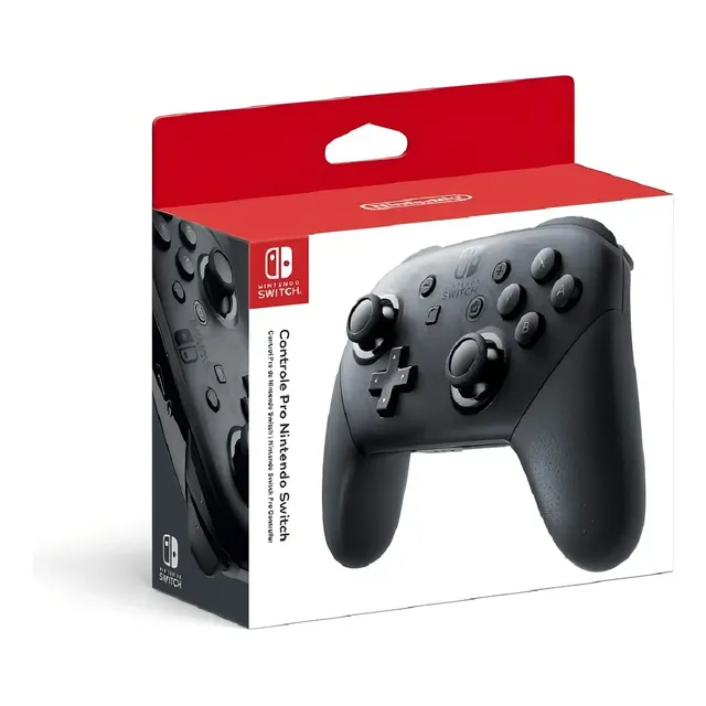 Controle Nintendo Switch Pro Preto Sem Fio Bluetooth Black