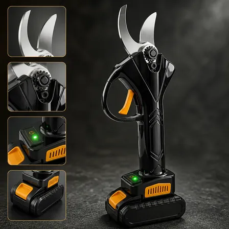 Tesoura Poda 21v Profissional A Bateria Para Galhos Grossos Preto