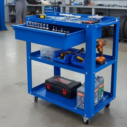 Carrinho De Ferramentas 1 Gaveta Azul