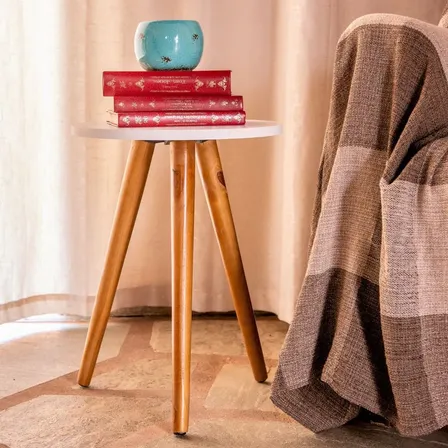 Mesinha Pequena Mdf/mdp Decorativa Pé Palito Reforçado Branco