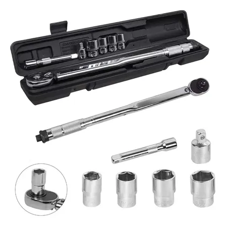 Torquimetro De Estalo 1/2 Pol 28-210nm Cr-mo Reversível 8pcs