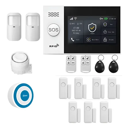Central Alarme Tuya Wifi Pg107 4g Chip Sem Fio Imune Pet 433 Branco