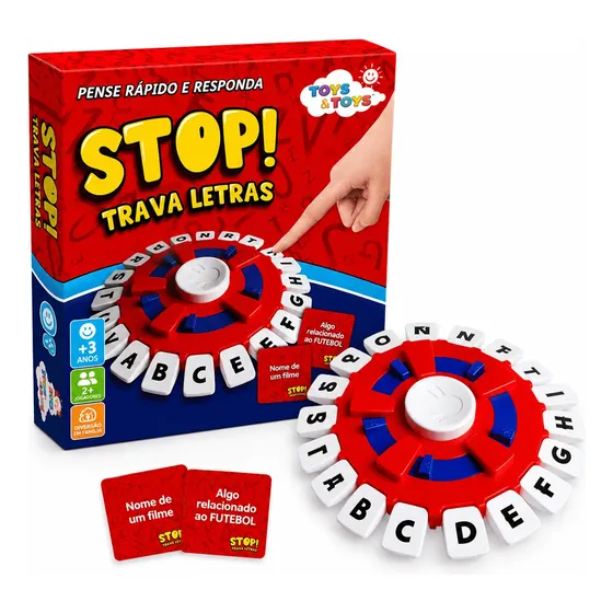 Stop Trava Letras Jogo Raciocínio Rápido Família Infantil