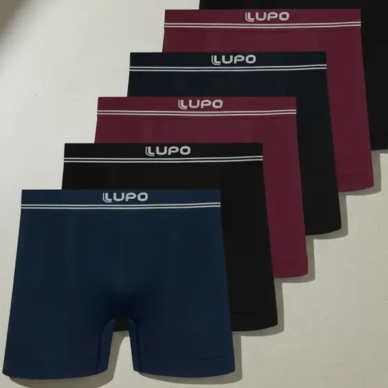 Kit 10 Cuecas Boxer Lupo Microfibra Sem Costura