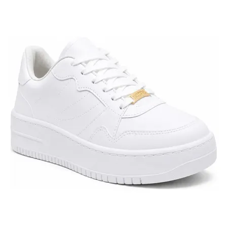 Tênis Original Feminino Vizzano Casual Com Solado Ultra Leve Branco 34 Br