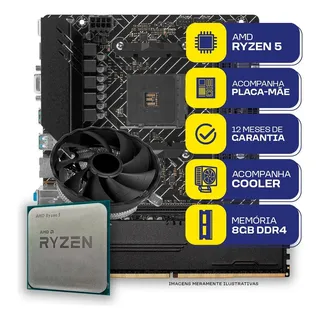 Kit Upgrade Gamer Mcl, Amd Ryzen 5 3400g, A520m, 8gb Ddr4