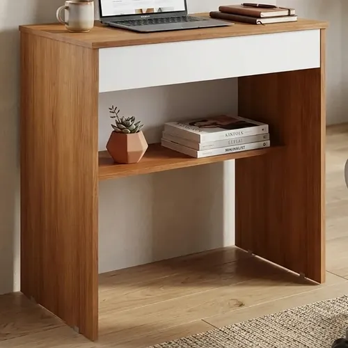 Mesa Para Estudar Home Office Moderna Compacta Mdp Bonatto Jequitibá
