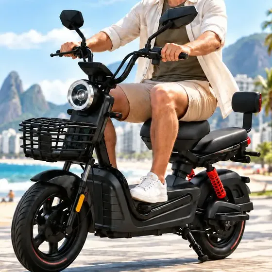 Bike Scooter Moto Eletrica Bateria Litio 1000watts 60km Aut.