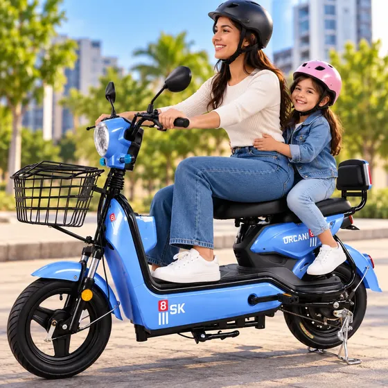 Bicicleta Elétrica Scooter 500w 48v Aro 14 Sem Cnh Adulto Azul 46
