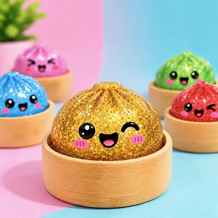 Squishy Brinquedo De Apertar Surpresa Raro Com Glitter Macio Surpresa
