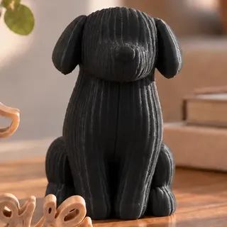 Escultura Cachorro Estátua Pet Decoração Letreiro Dog Love Preto