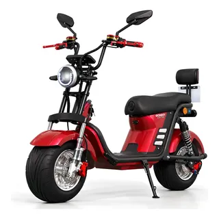 Scooter X13 Bicicleta Elétrica 1000w Moto Bike Sem Cnh 32km Vermelho
