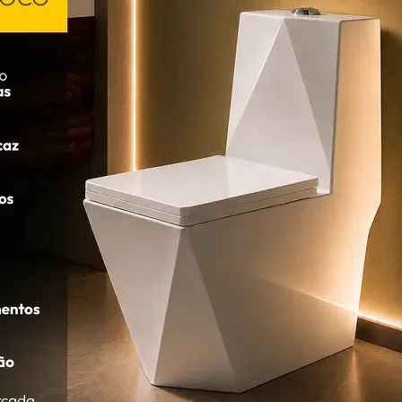 Vaso Sanitário Monobloco Vertex Completo Com Caixa Acoplada Branco Brilho