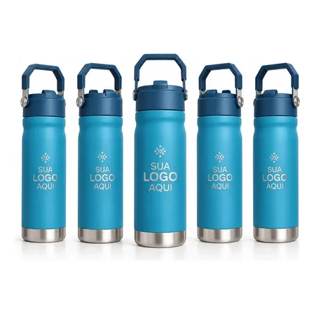 Kit 50 Garrafa Térmica Agua Flip Personalizada Laser Logo