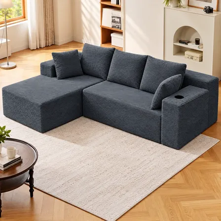 Maciva Sofá Modular 2,54m 2 Lugares Com Chaise Espuma D33