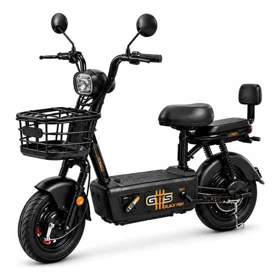 Bicicleta Elétrica Gts Black Fish 500w Aro 14 Sem Cnh