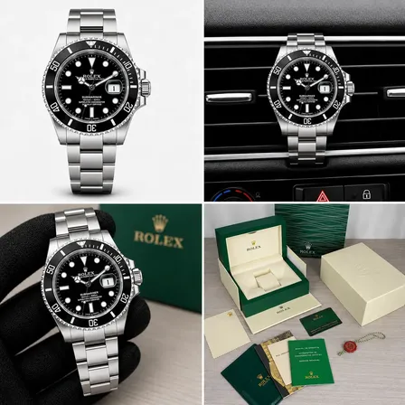 Relógio Submariner Date Prata Preto Automático Base Eta 3035