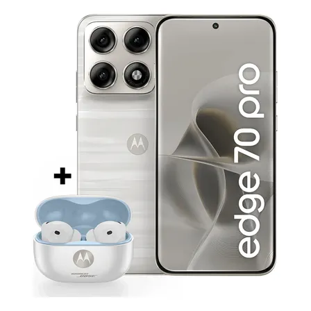 Kit Smartphone Motorola Edge 70 Pro 5g 256gb Branco + Moto Buds 2 Plus Bose Branco