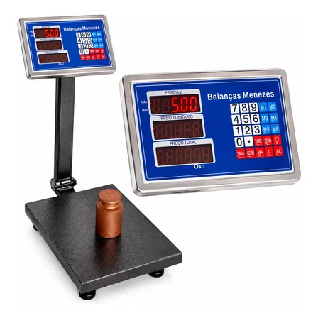 Balança De Plataforma Digital 200 Kg 40x30 1 Garantia 127/220v Cinza