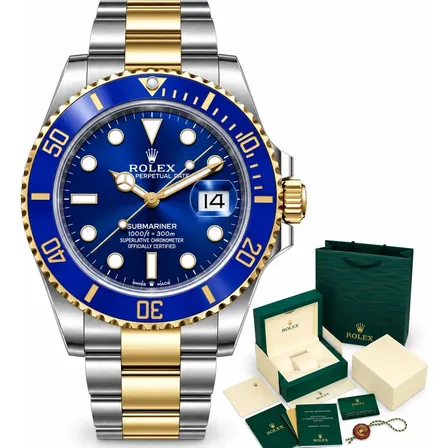 Relógio Rolex Submariner Azul Automático Base Eta 3035 + Cx