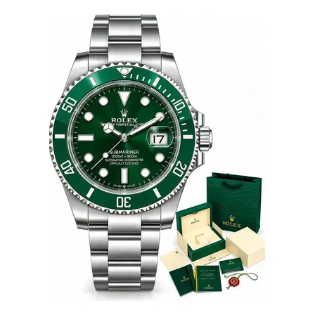 Relógio Rolex Submariner Hulk Automático Base Eta 3035 + Cx