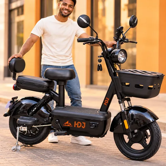 Bicicleta Elétrica Scooter 1000w 32km/h Lítio Removível 60km Preto 150*105*35cm