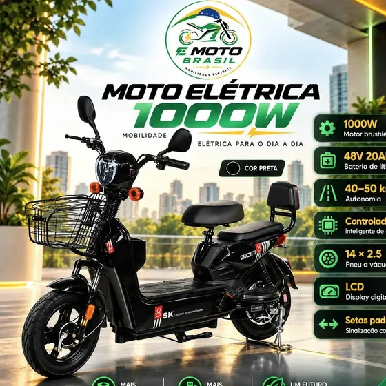 Bicicleta Elétrica Gold Eagle Adulto Scooter 48vx1000w Emoto