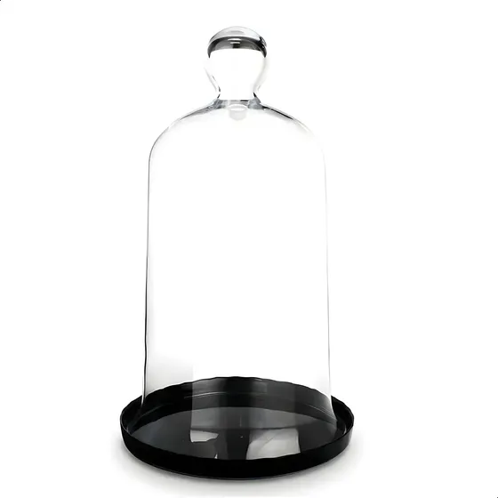 Cúpula De Vidro Com Base Para Defumação De Coquetéis