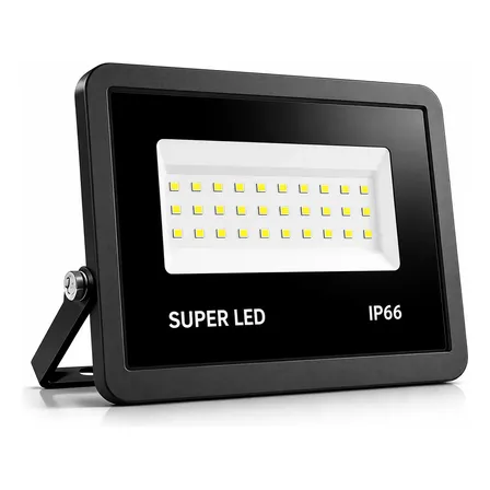 Refletor Led 100w Smd Prova D´água Ip66 Holofote 6500k 127/220v Preto Branco-frio