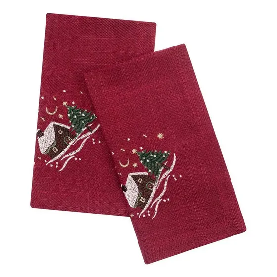 Jg Guardanapo Natal Vilarejo 2pcs 45 Cm Saz Home Style