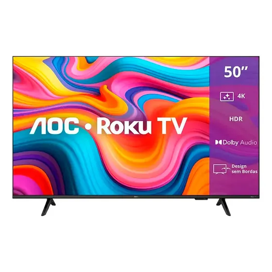 Smart Tv Aoc 50'' Roku 4k Uhd Dled Wi-fi Dolby Audio 50u7066