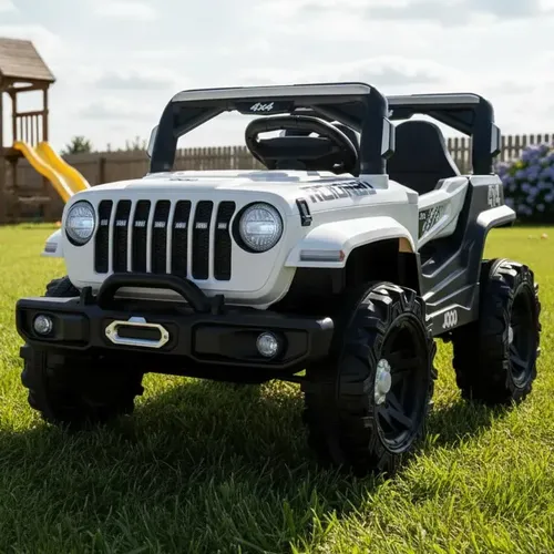 Carro Elétrico Infantil Jipe Savana Off Road 12v - Beezee Branco D003