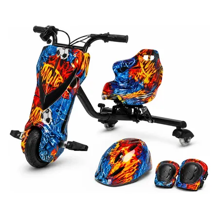 Triciclo Elétrico Drift 350w Bluetooth Patinete 36v + Brinde Agua E Fogo