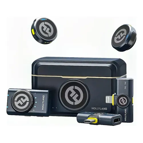 Microfone Lapela Hollyland Lark M2 Combo Usb-c E Lightning Preto