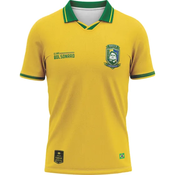 Camisa Polo Amarela Brasil Patriota Clube Bolsonaro 2026