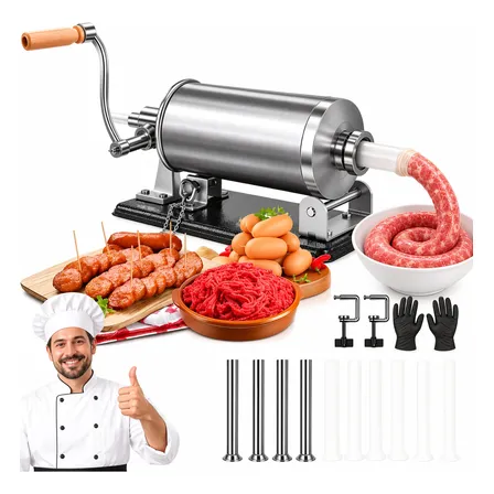 Ensacadeira Manual 4l Para Linguiça Com Acessórios E Luvas