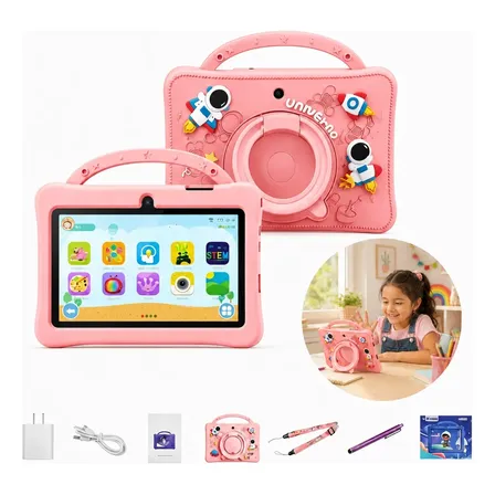 Tablet Infantil 128gb Android Tela Hd De 7 Wi-fi Kids Rosa