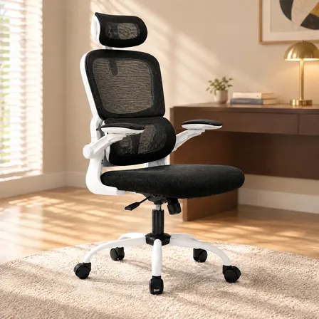 Cadeira Escritório Ergonômica Mesh Suporte Lombar Sitolia Branco Malha