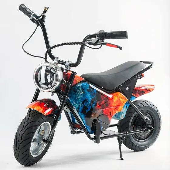 Skyboard Mini Moto Elétrica 350w Design Chamas Kids Jovens